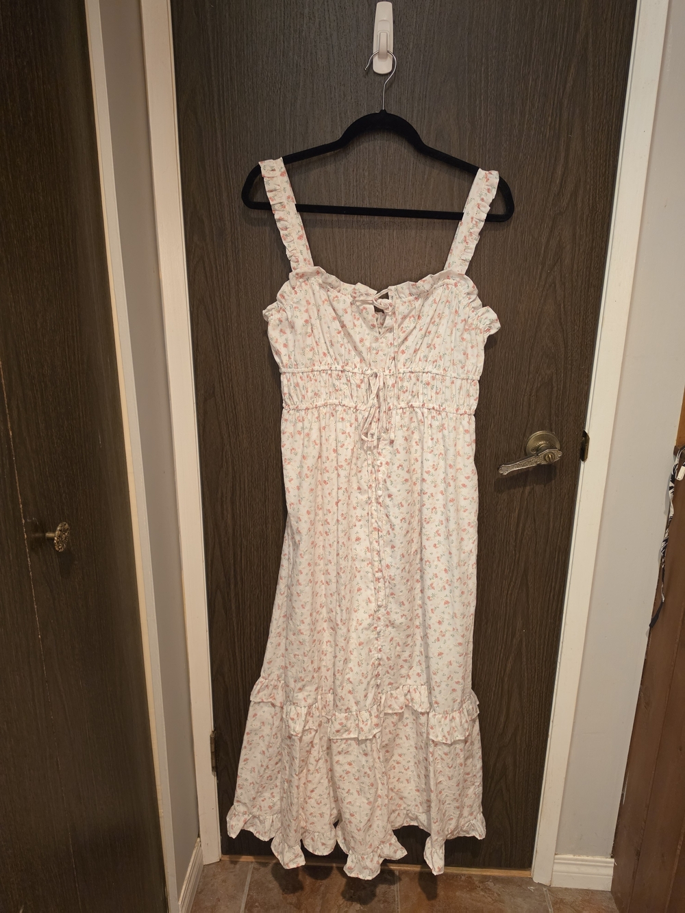 Storia Maxi Dress - Cream & Pink Floral Print